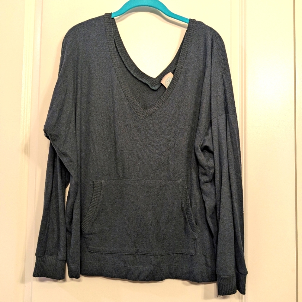 Freeloader Teal Oversized Sweater Relaxed Fit